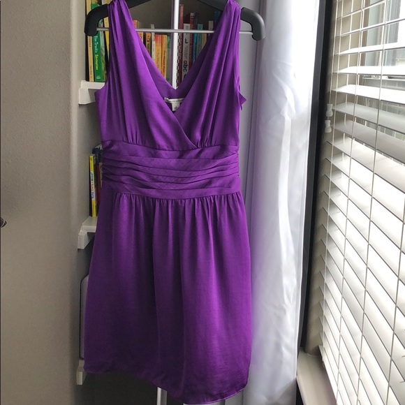 New Banana Republic bright purple V-neck dress - Picture 2 of 7